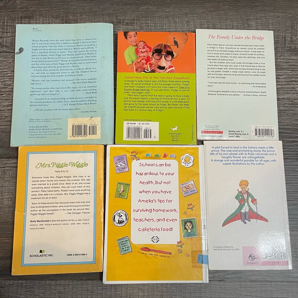 Children's Book Bundle   6 Classic Stories Superfudge, Amelia,100 Dresses +3 - Picture 2 of 11